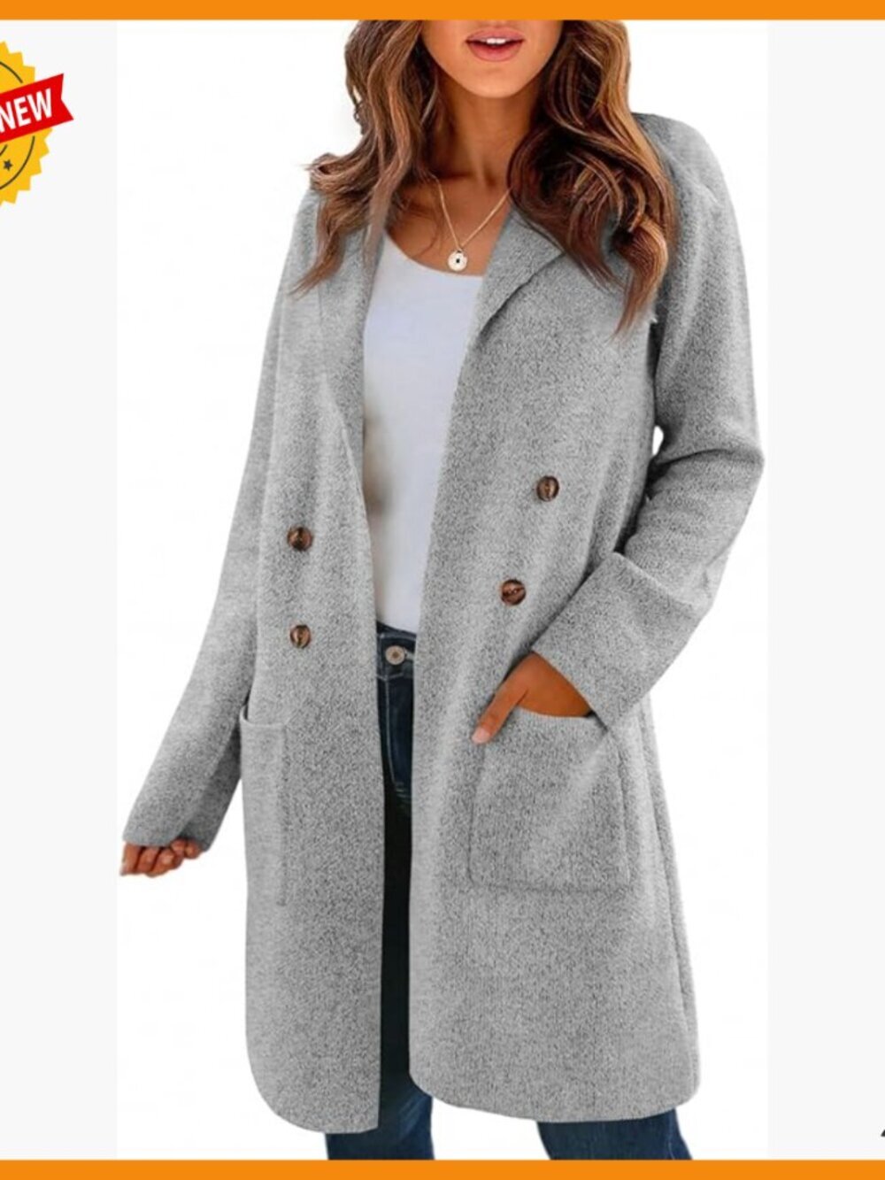 Chunky Knit Cardigan Blazer Open Front Lapel Coatigan Long Sleeve
